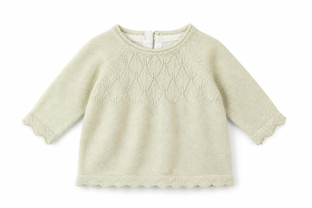 Merc Girls Gold  Knit Pullover Jumper Size 0-3 Months