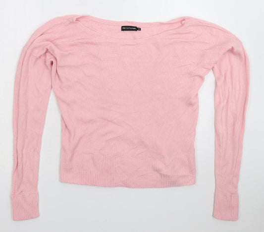 PRETTYLITTLETHING Womens Pink  Knit Pullover Jumper Size M