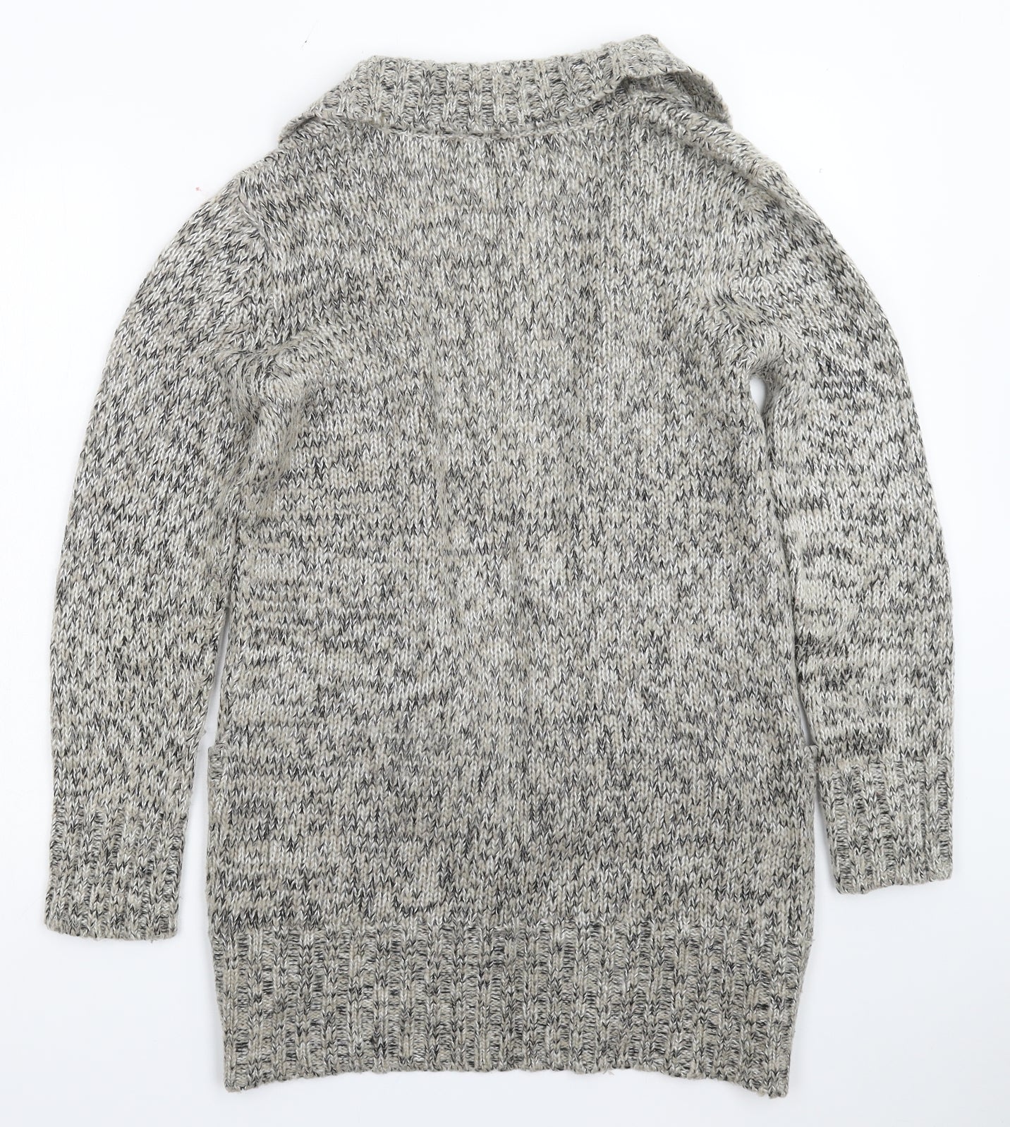 CMD Womens Grey  Knit Cardigan Jumper Size 12