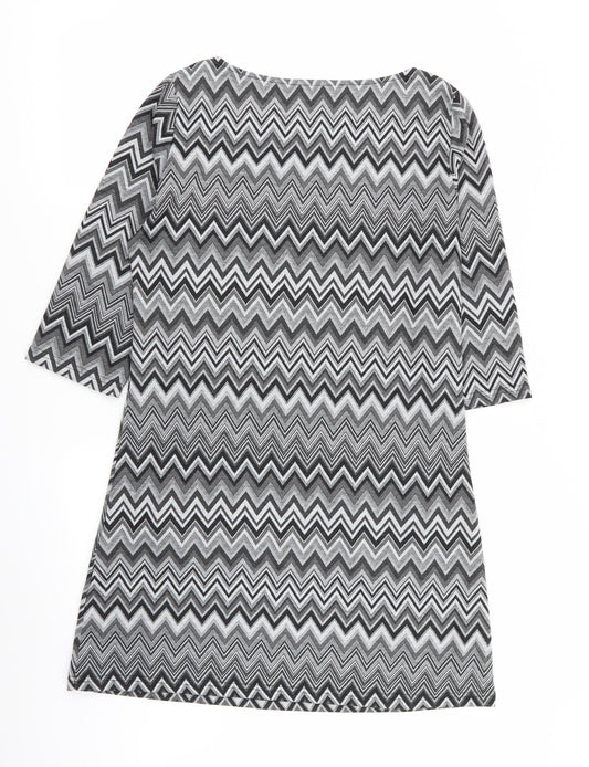 vegas Womens Multicoloured Geometric  Fit & Flare  Size L