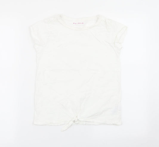 Nutmeg Girls White   Basic T-Shirt Size 10-11 Years