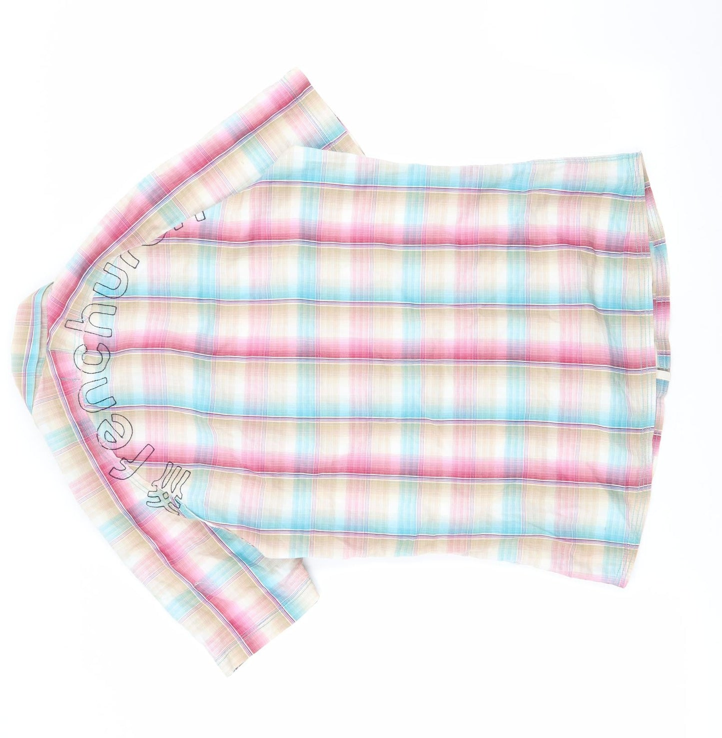 Frenchurch Mens Multicoloured Check   Button-Up Size S