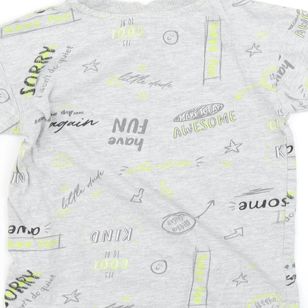 George Boys Grey   Basic T-Shirt Size 2-3 Years