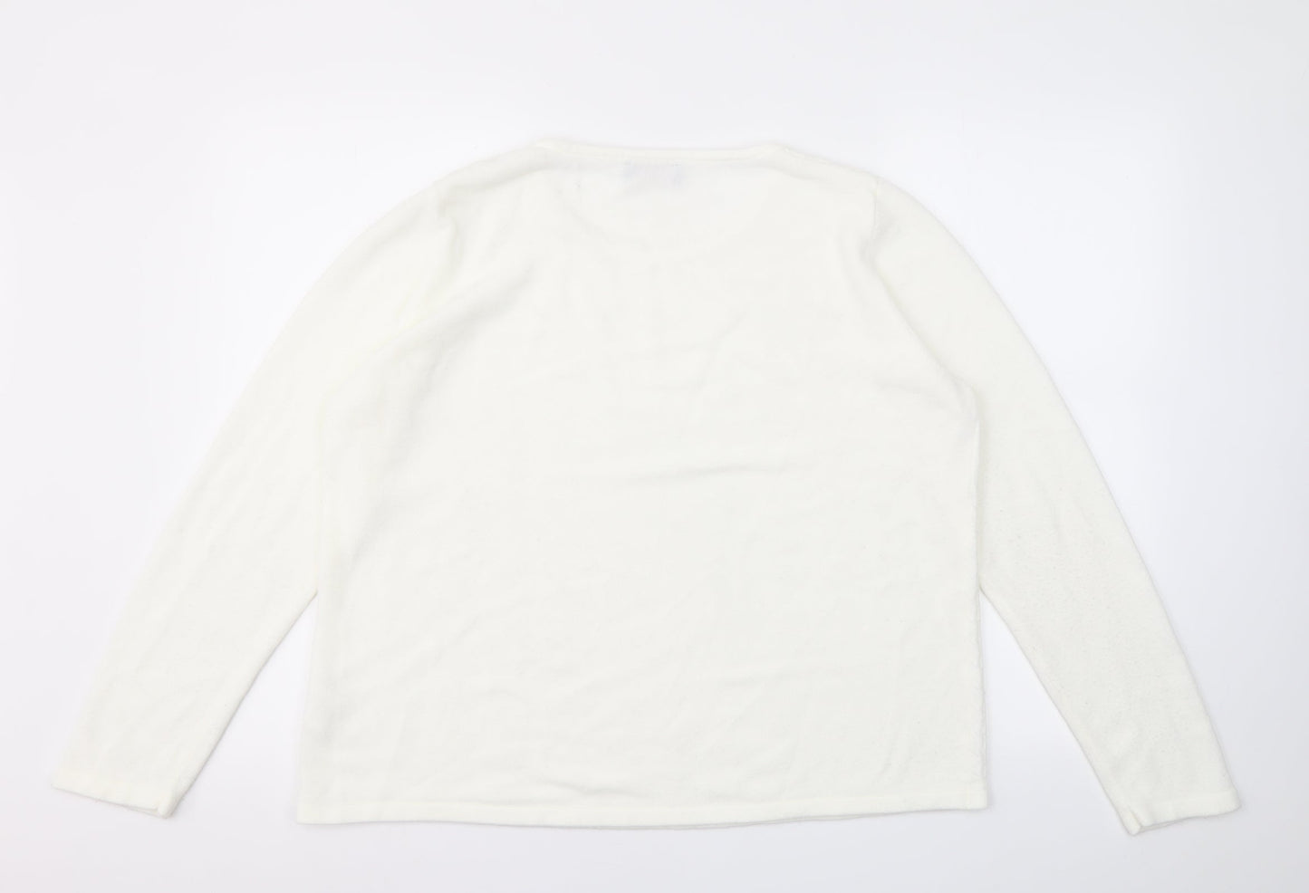 ANNA ROSE  Womens White   Pullover Jumper Size 2XL