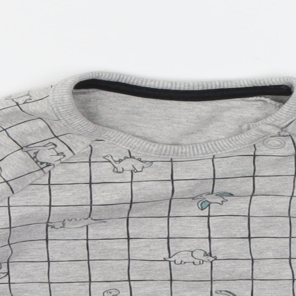 George Boys Grey Geometric  Basic T-Shirt Size 0-3 Months