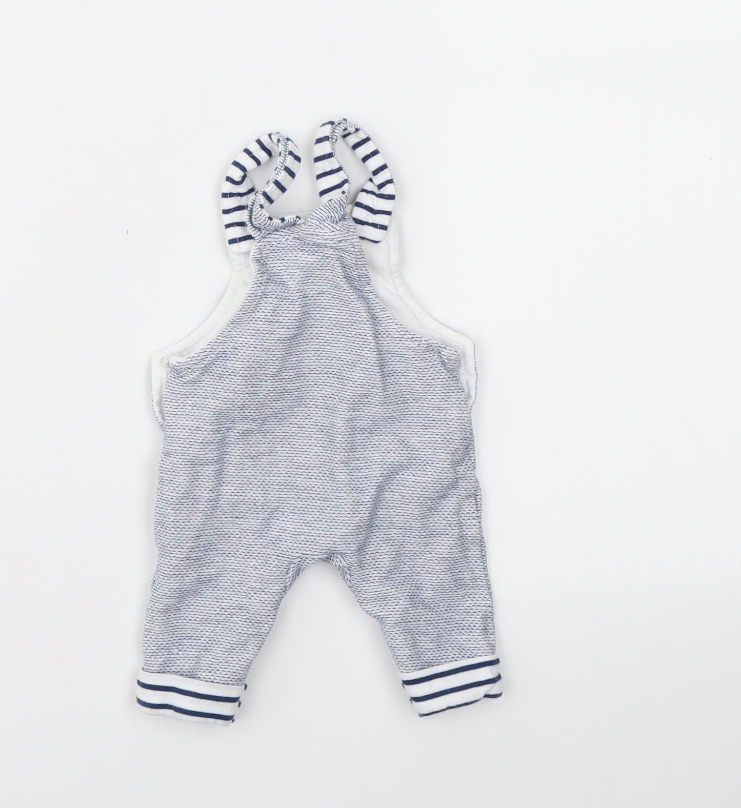 F&F Boys Blue Striped  Babygrow One-Piece Size 0-3 Months