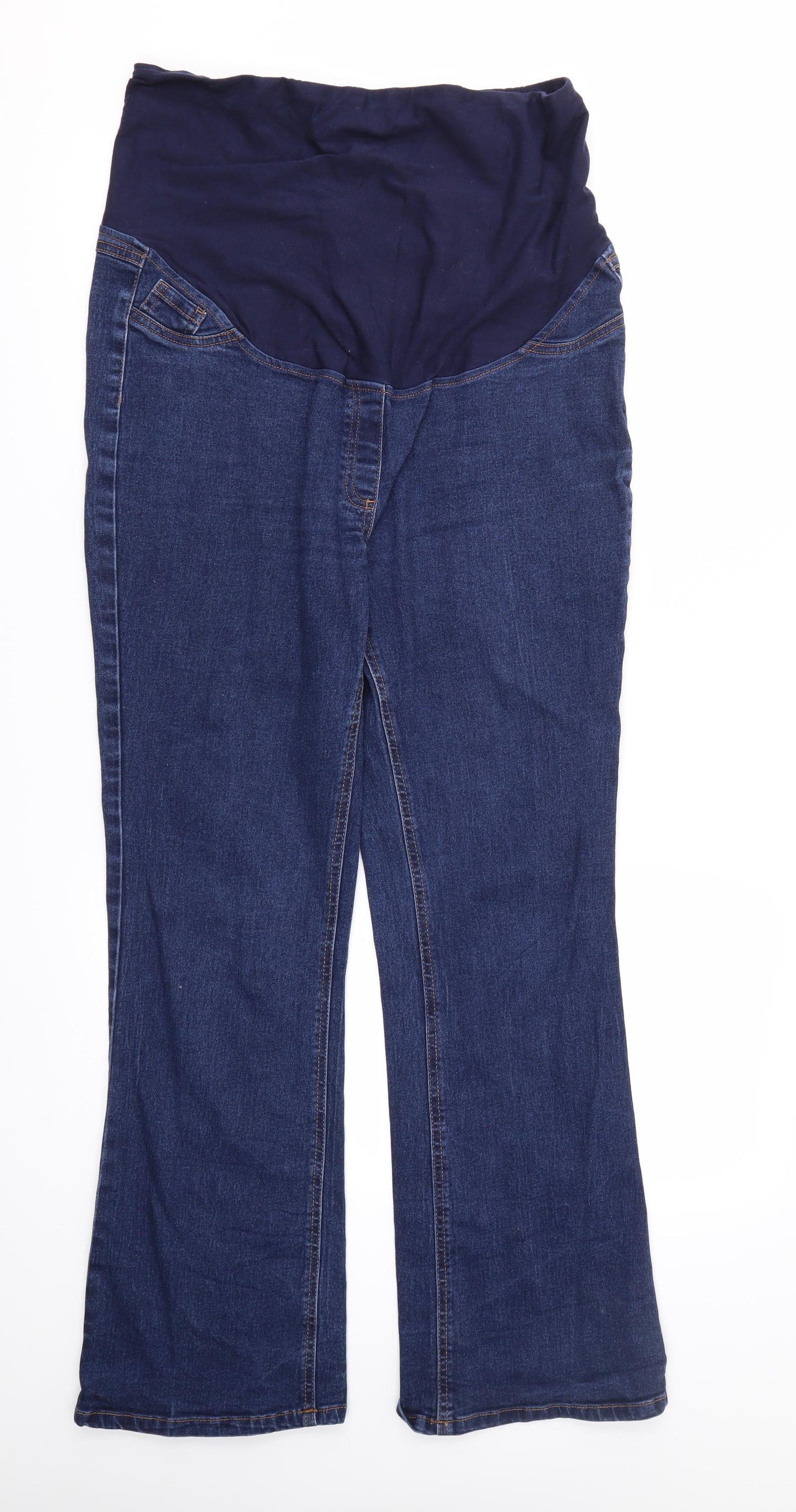 Papaya Womens Blue   Straight Jeans Size 12 L28 in - STRECHY WAISTBAND
