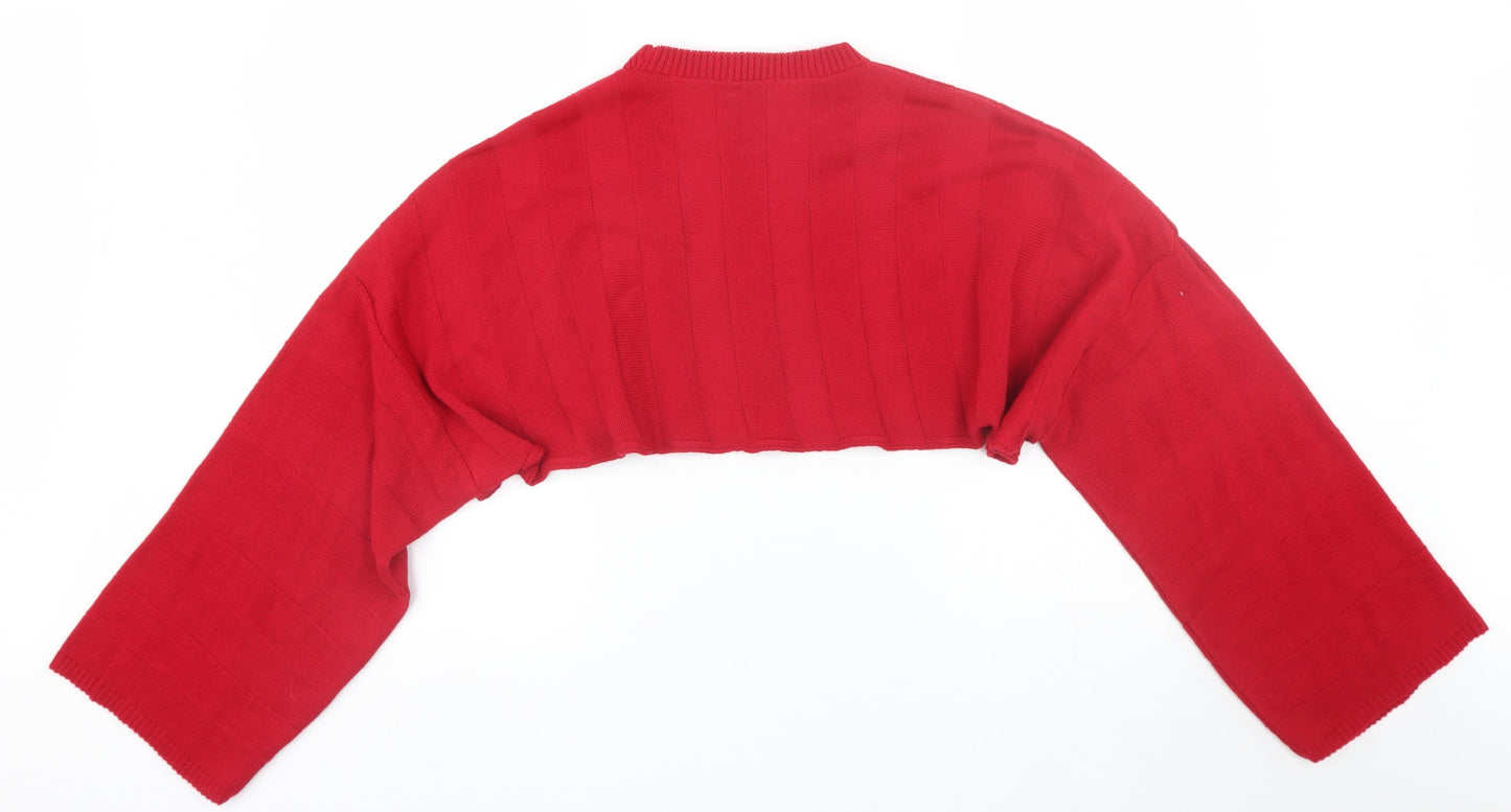 NastyGal Womens Red Striped  Pullover Jumper One Size