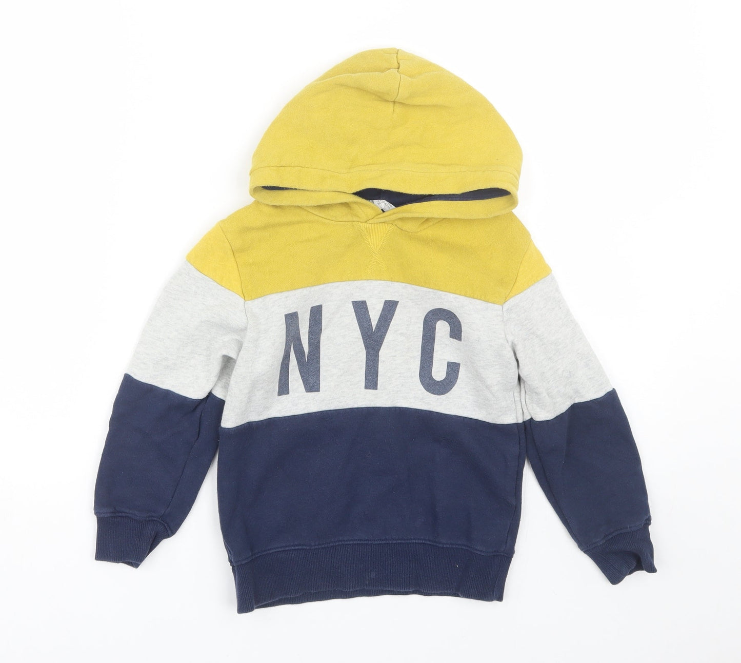 H&M Girls Multicoloured Striped  Pullover Hoodie Size 5-6 Years