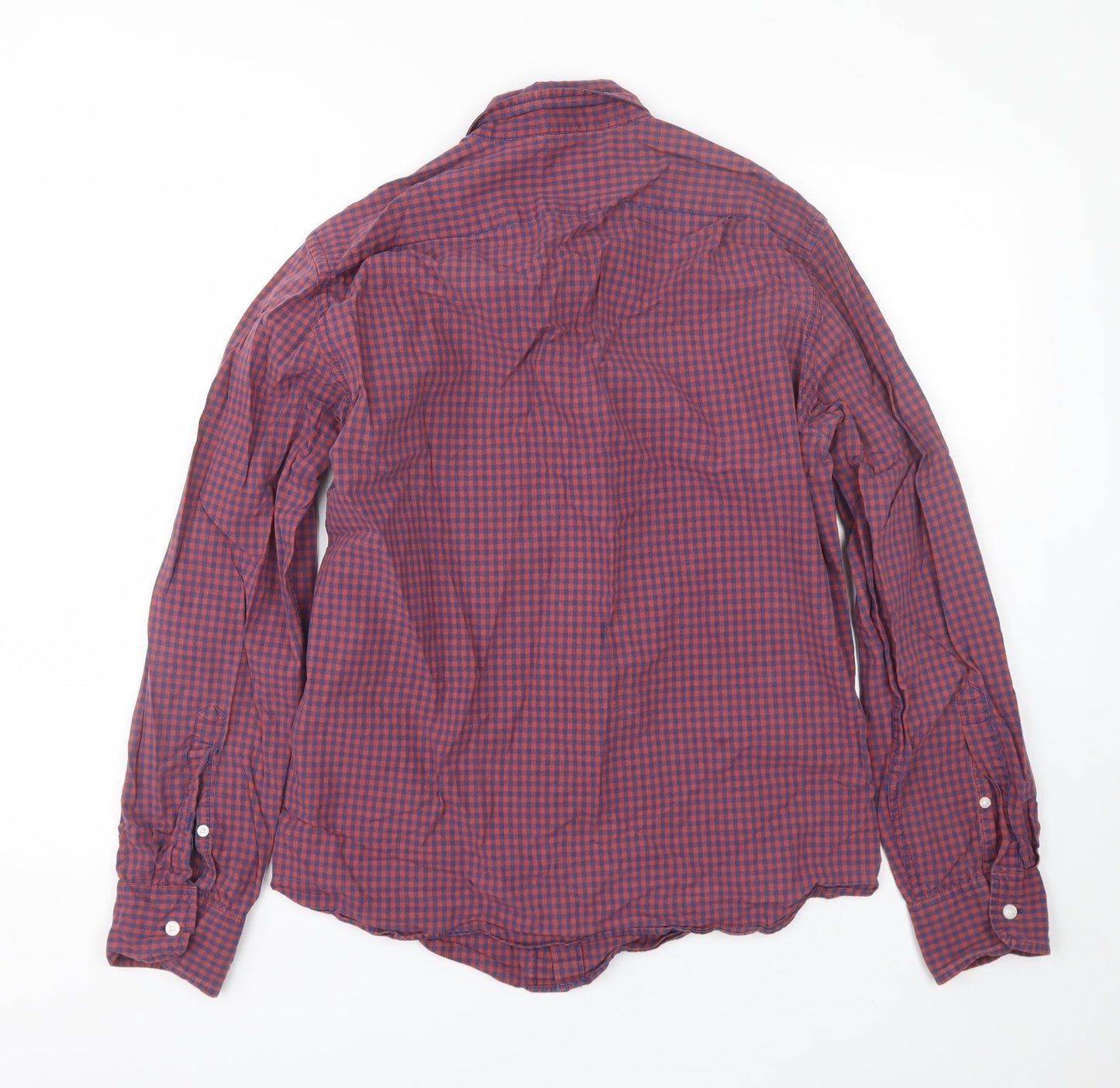 J crew Mens Red Plaid   Button-Up Size M