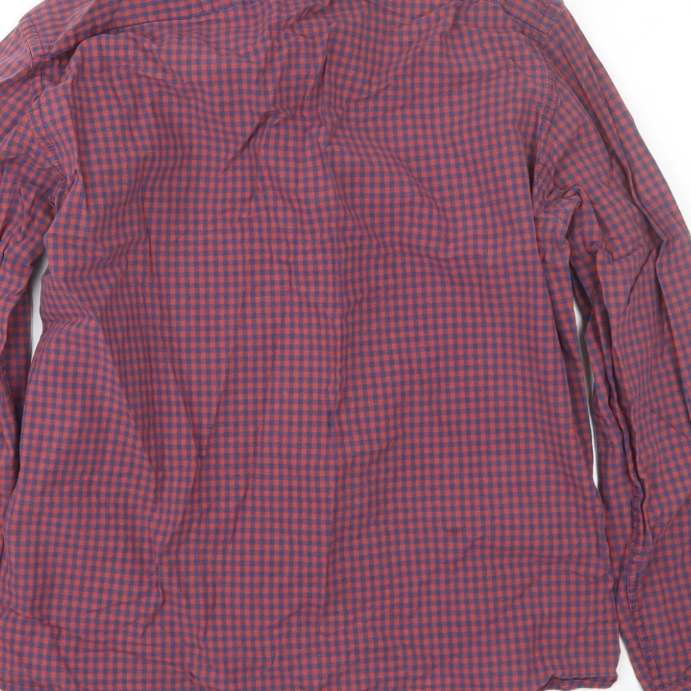 J crew Mens Red Plaid   Button-Up Size M