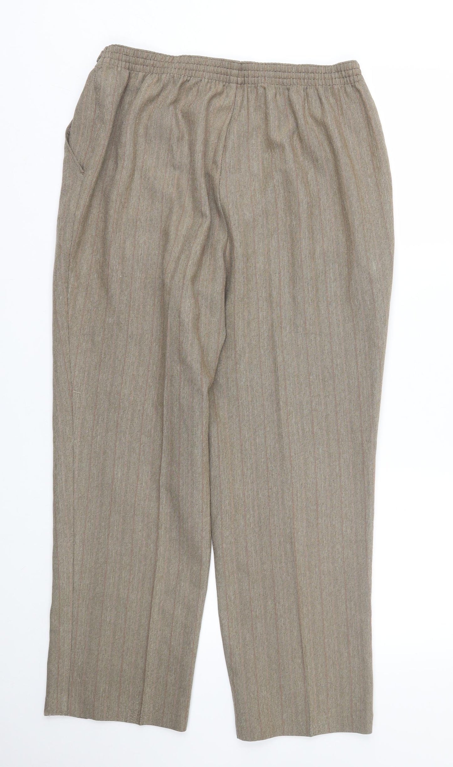 M&S Womens Brown   Capri Trousers Size 16 L24 in