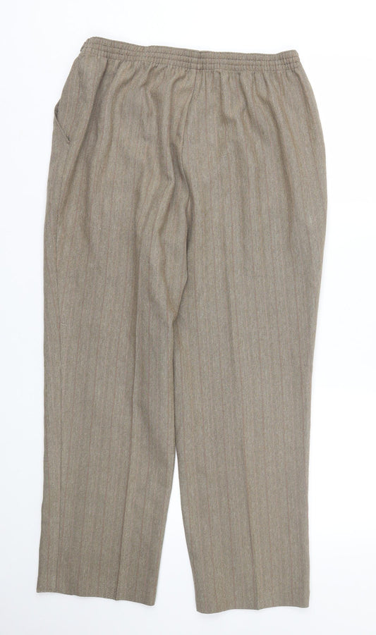 M&S Womens Brown   Capri Trousers Size 16 L24 in