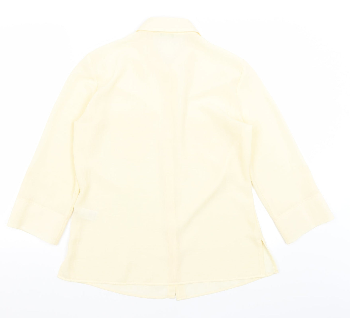 M&S Womens Yellow   Basic Button-Up Size 12
