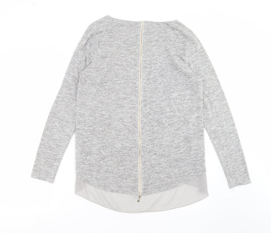 New Look Womens Grey  Knit Pullover Jumper Size M