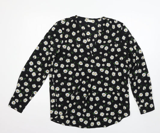Jaqueline de Young Womens Multicoloured Floral  Basic Blouse Size 10