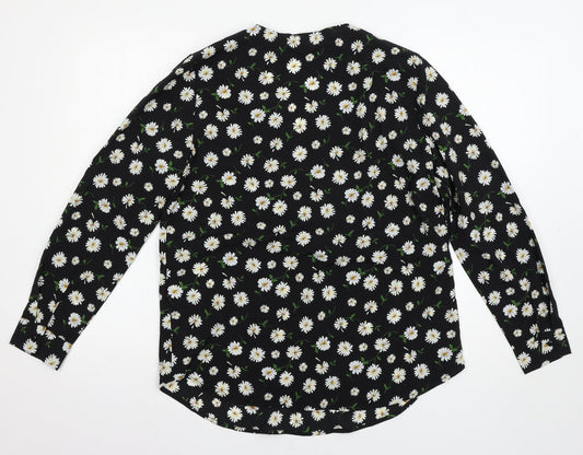 Jaqueline de Young Womens Multicoloured Floral  Basic Blouse Size 10
