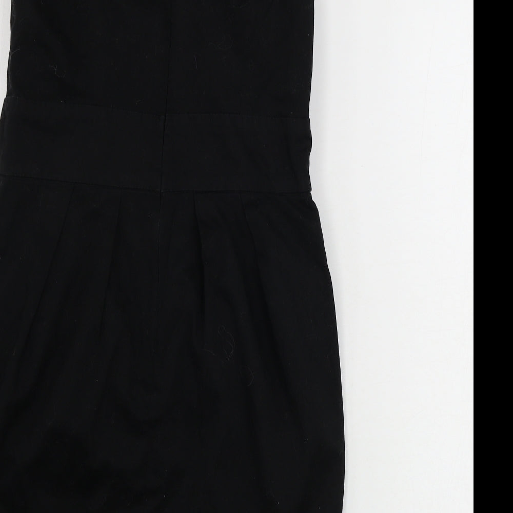 New Look  Womens Black Houndstooth  Bodycon  Size 10