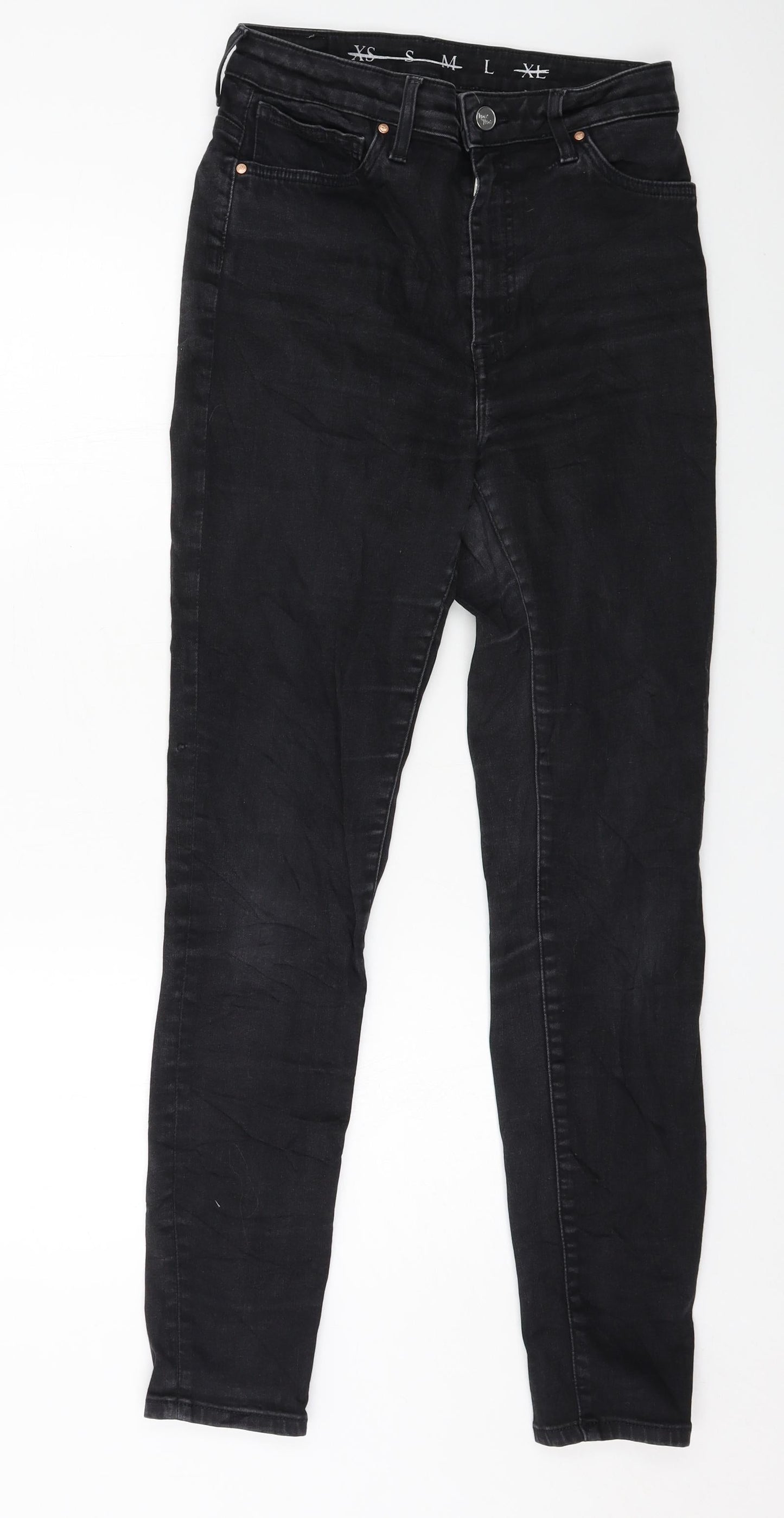 Never Denim Womens Grey  Denim Skinny Jeans Size L L30 in