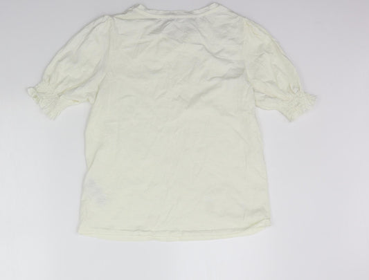 Oasis Womens Yellow   Basic T-Shirt Size S