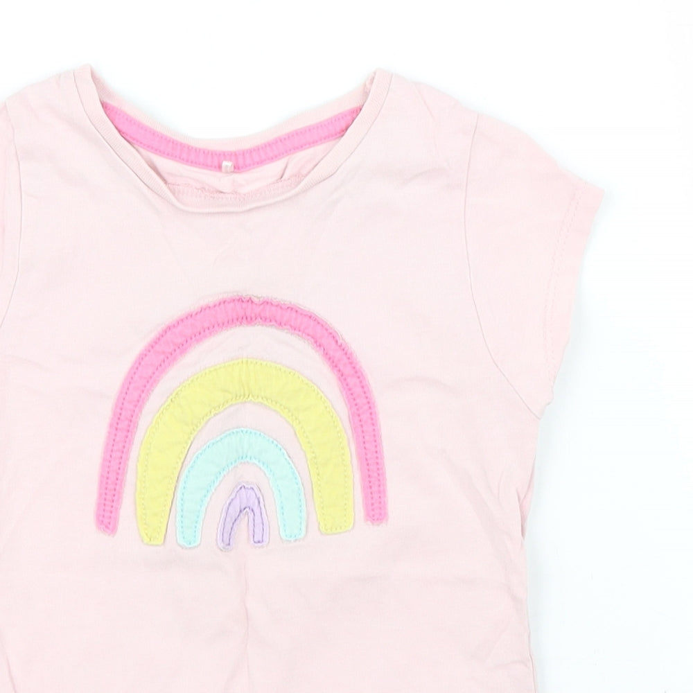 George Girls Pink   Basic T-Shirt Size 2 Years