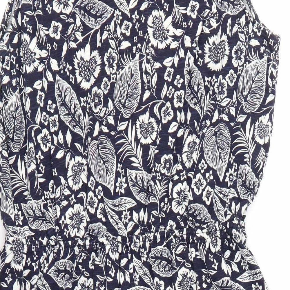 H&M Womens Blue Floral  A-Line  Size M