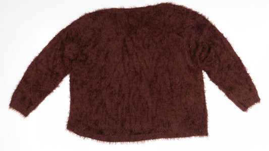 Stradivarius Womens Brown   Pullover Jumper Size L