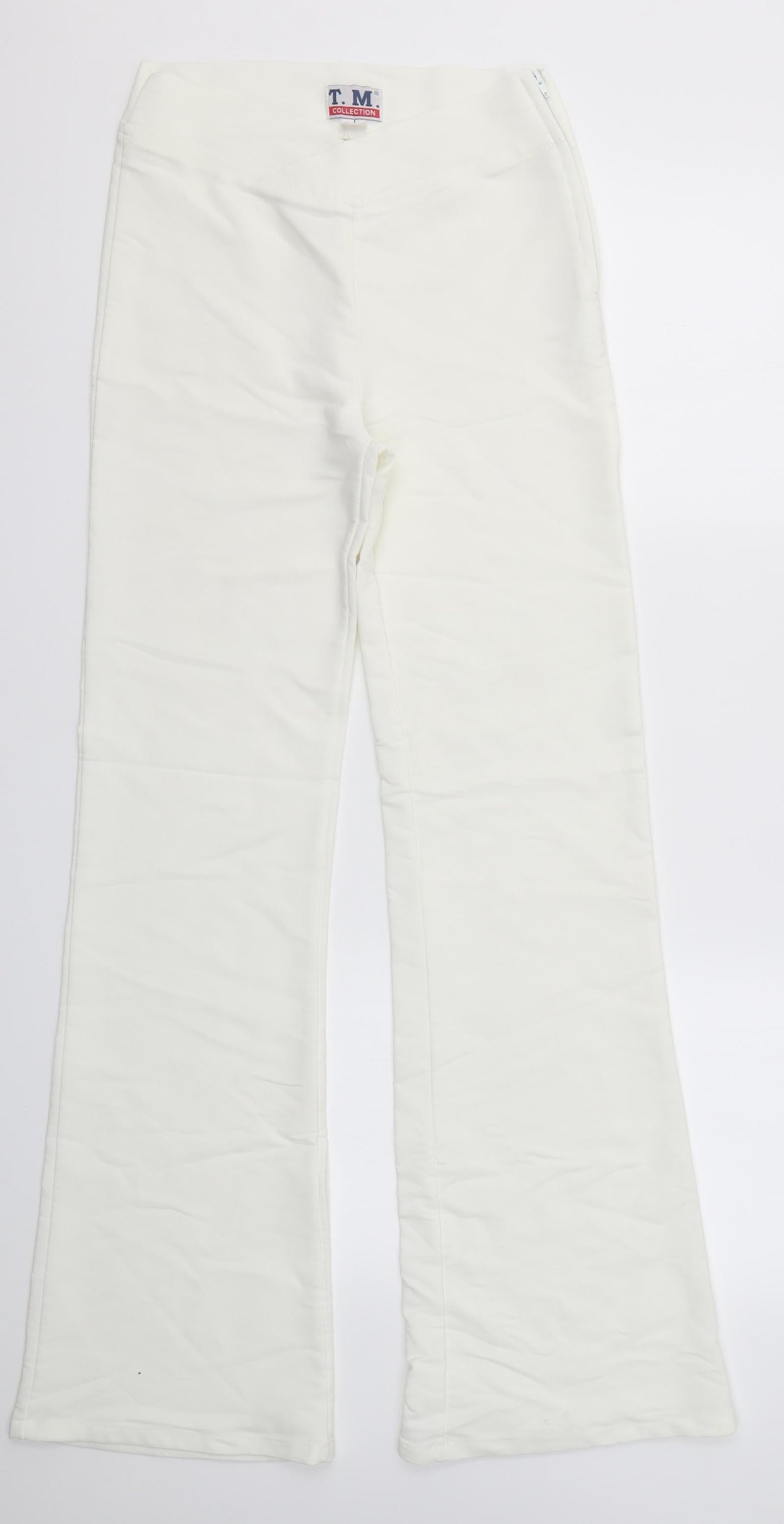 T.M. Collection Womens White   Dress Pants Trousers Size L L30 in