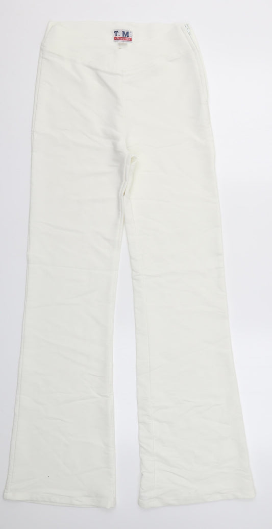 T.M. Collection Womens White   Dress Pants Trousers Size L L30 in