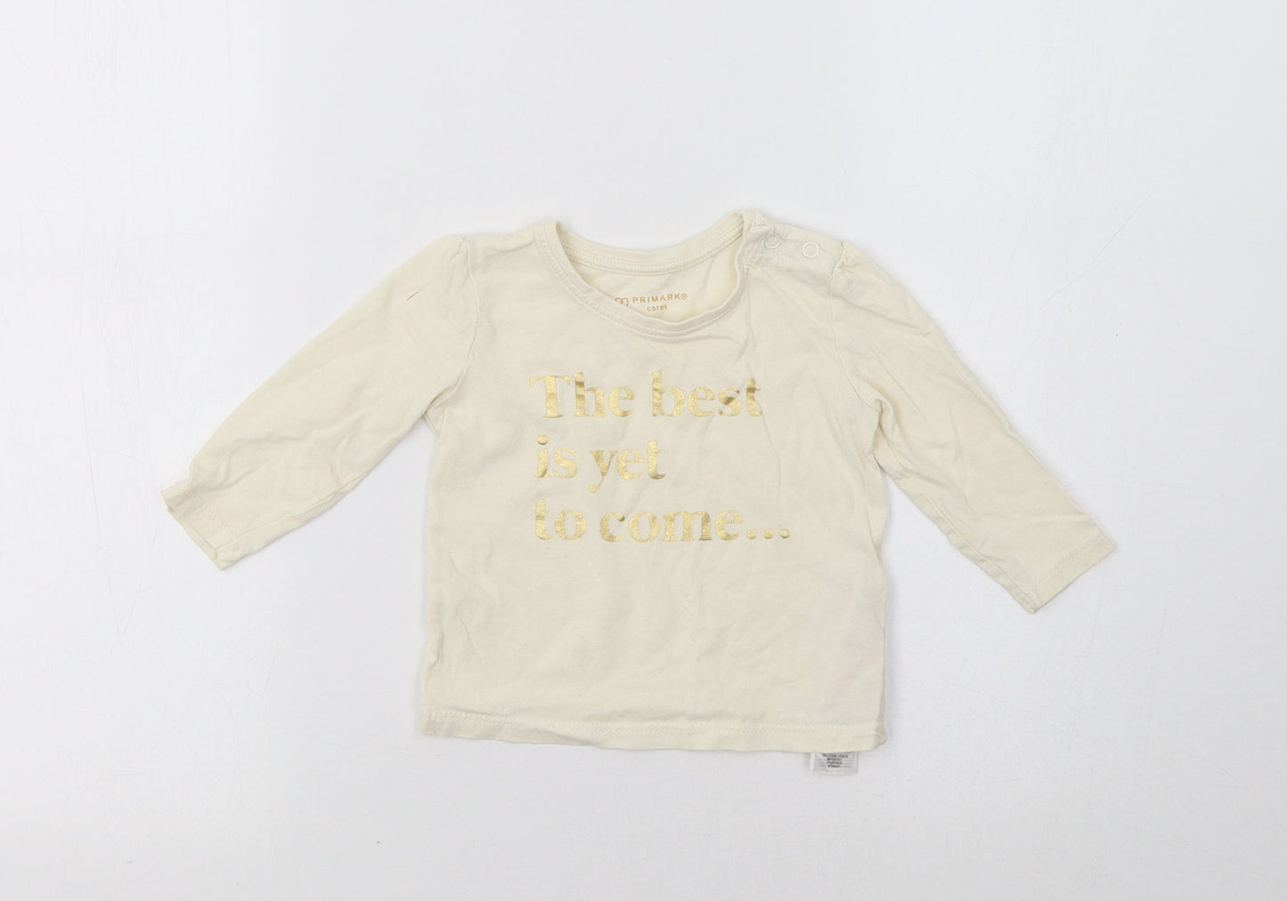 Primark Baby Ivory   Basic T-Shirt Size 6-9 Months