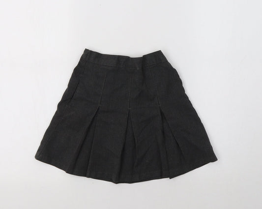 M&S Girls Grey   Pleated Skirt Size 3-4 Years - School Wear