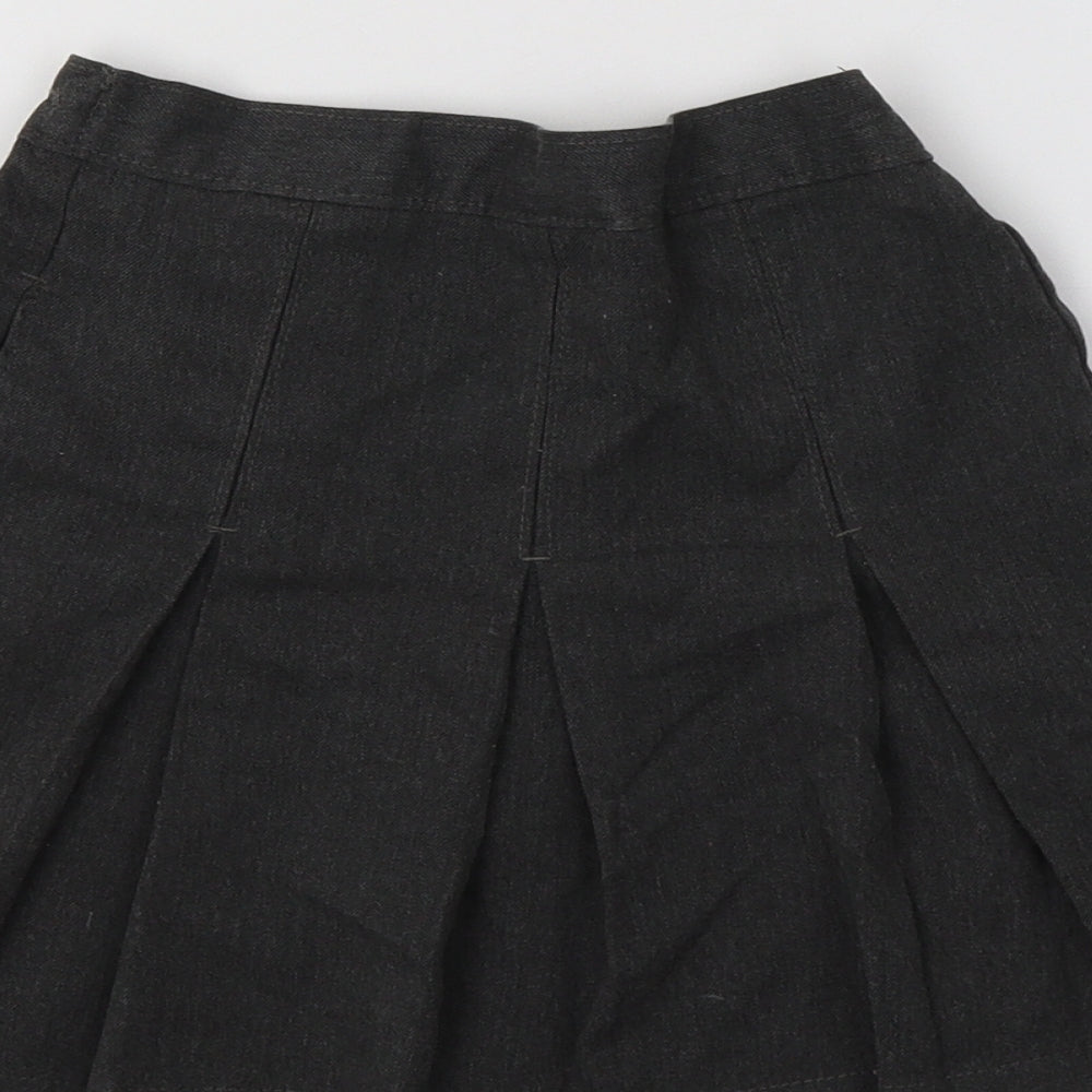 M&S Girls Grey   Pleated Skirt Size 3-4 Years - School Wear