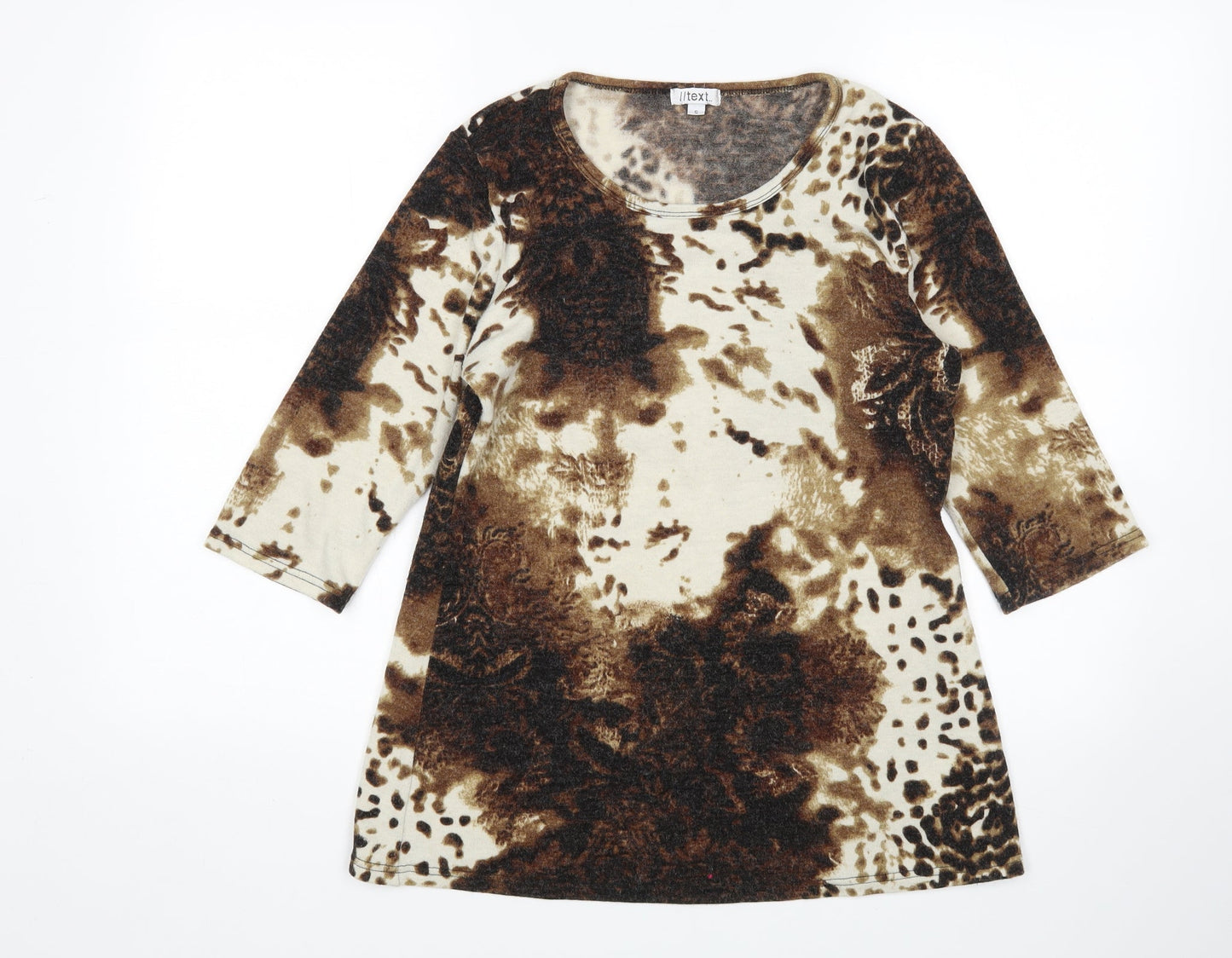 Text Womens Multicoloured Animal Print  Pullover Jumper Size S