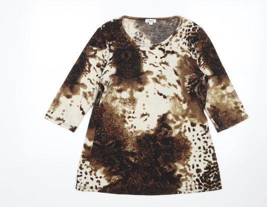 Text Womens Multicoloured Animal Print  Pullover Jumper Size S
