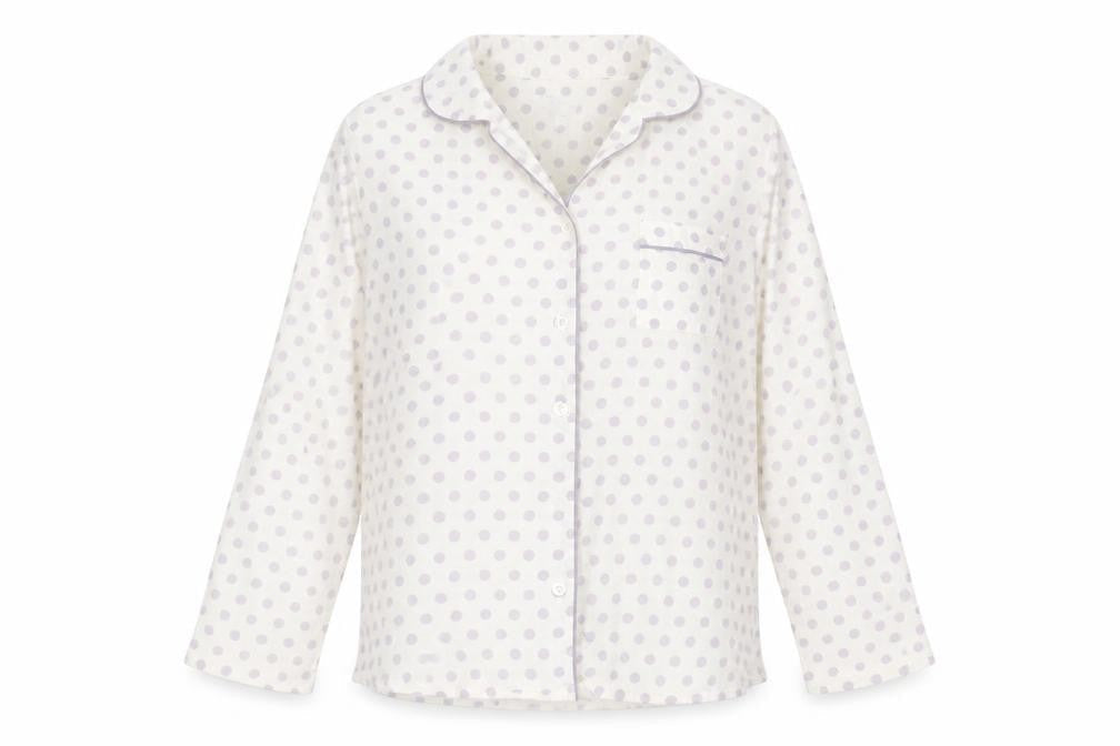 Marks and Spencer Womens White Polka Dot  Basic Button-Up Size 12