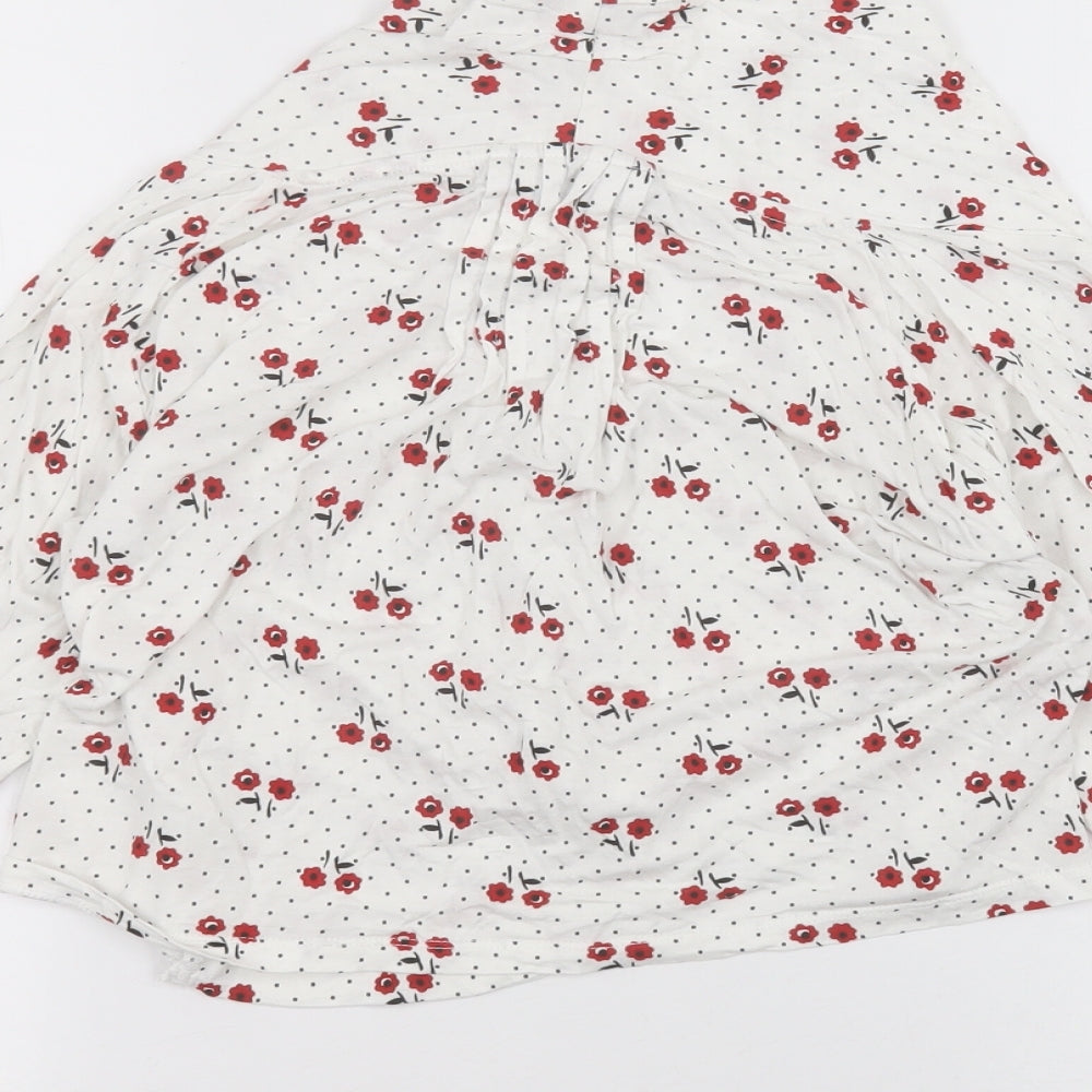MAX Womens White Polka Dot  Cardigan Jumper Size L