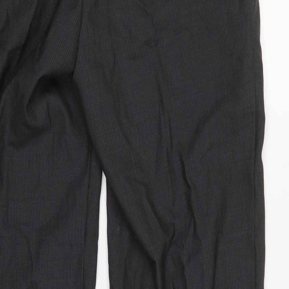 Preworn Womens Grey Striped  Trousers  Size 35 in L31 in