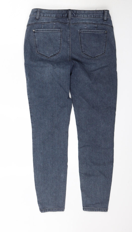 Denim Co. Womens Blue  Denim Skinny Jeans Size 14 L28 in
