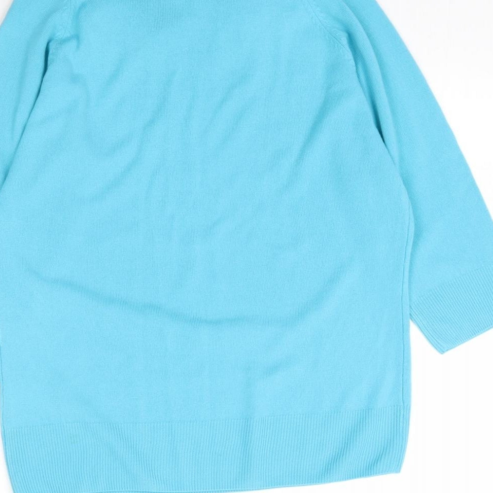 Marks and Spencer Womens Blue  Knit Pullover Jumper Size 14