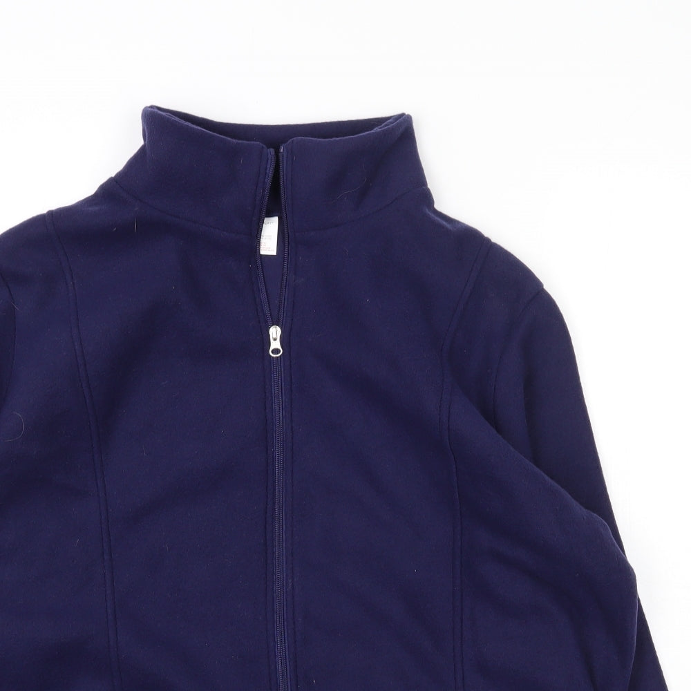Anne De Lancay Womens Blue  Fleece Pullover Sweatshirt Size XL