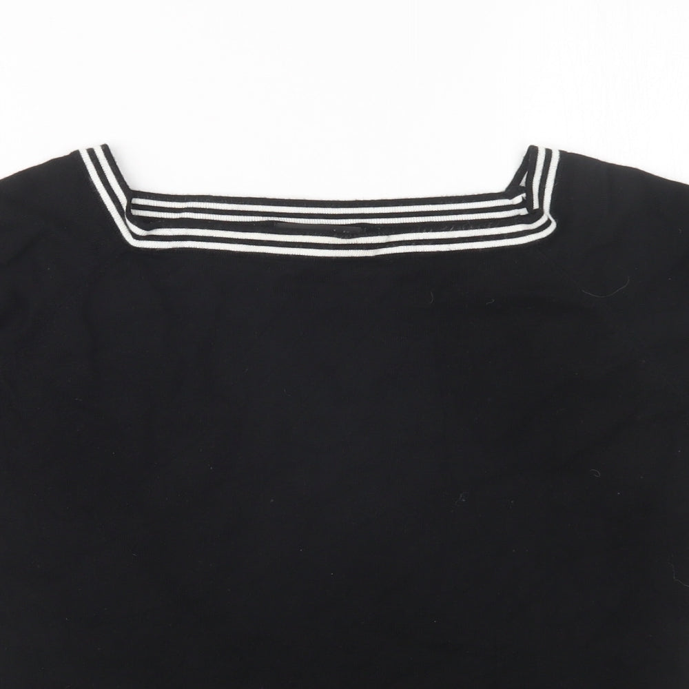Simon Jeffrey Womens Black   Pullover Jumper Size S