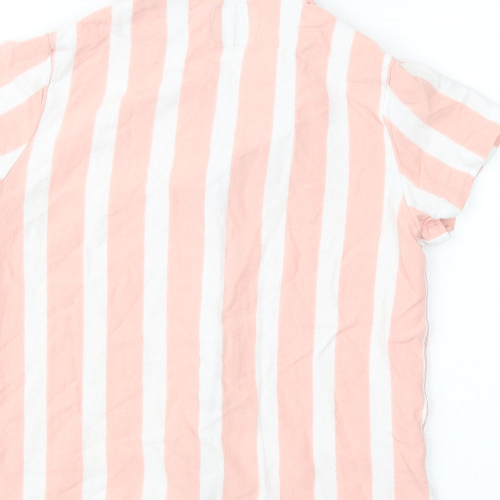 Matalan Womens Pink Striped  Top Pyjama Top Size 10