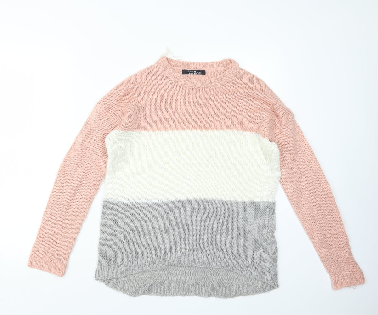 Select Womens Grey  Knit Pullover Jumper Size 10