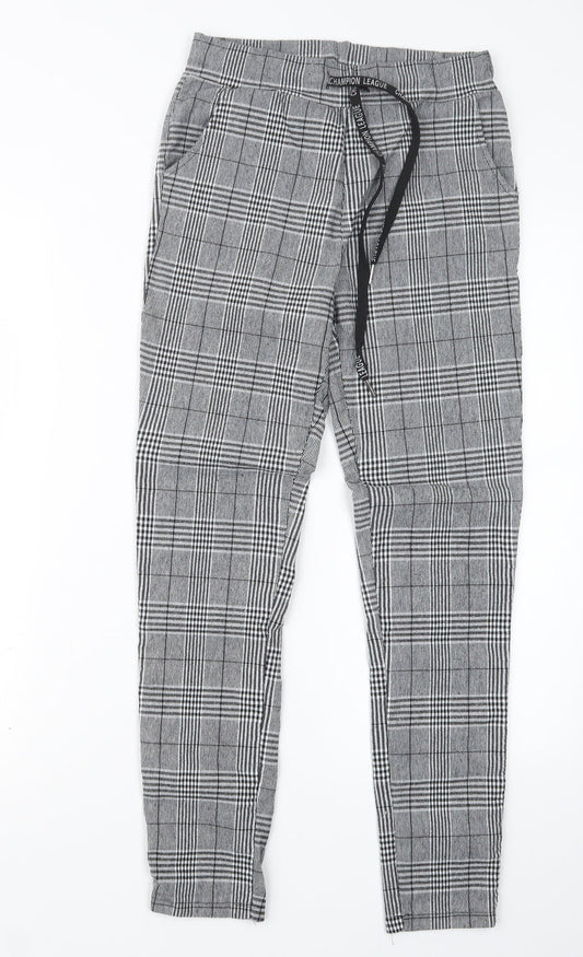 Preworn Womens Black Houndstooth  Trousers  Size M L26 in