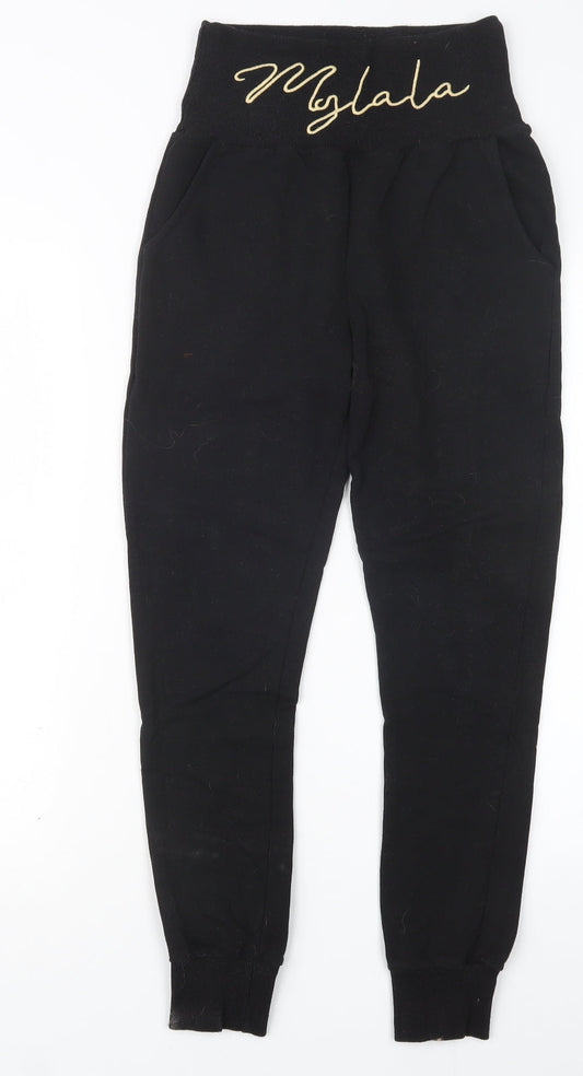 The Fancy for You Womens Black   Jogger Trousers Size S L26 in