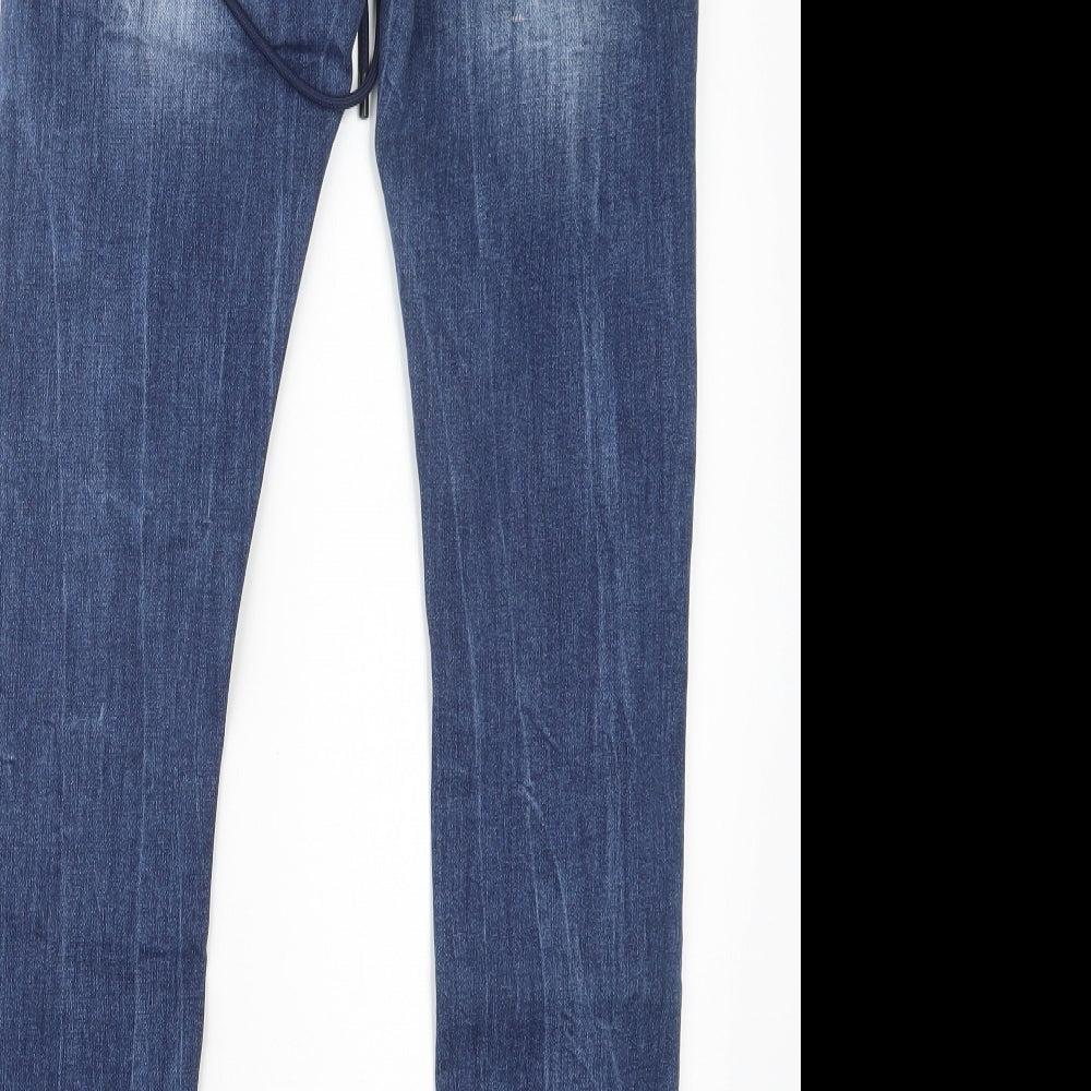 Preworn Womens Blue  Denim Straight Jeans Size XS L28.5 in