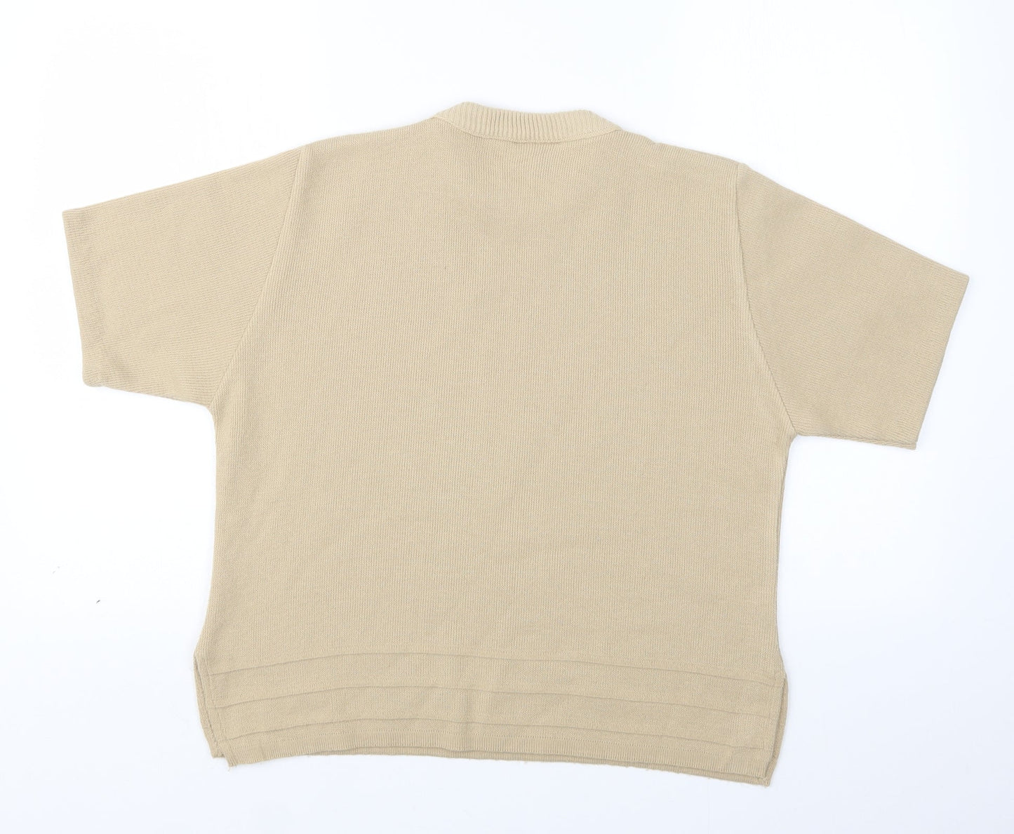 4 Me Womens Beige  Knit Pullover Jumper Size M
