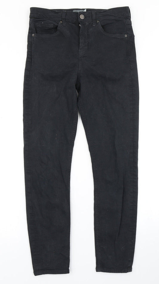 Topshop Womens Black  Denim Skinny Jeans Size 28 in L30 in
