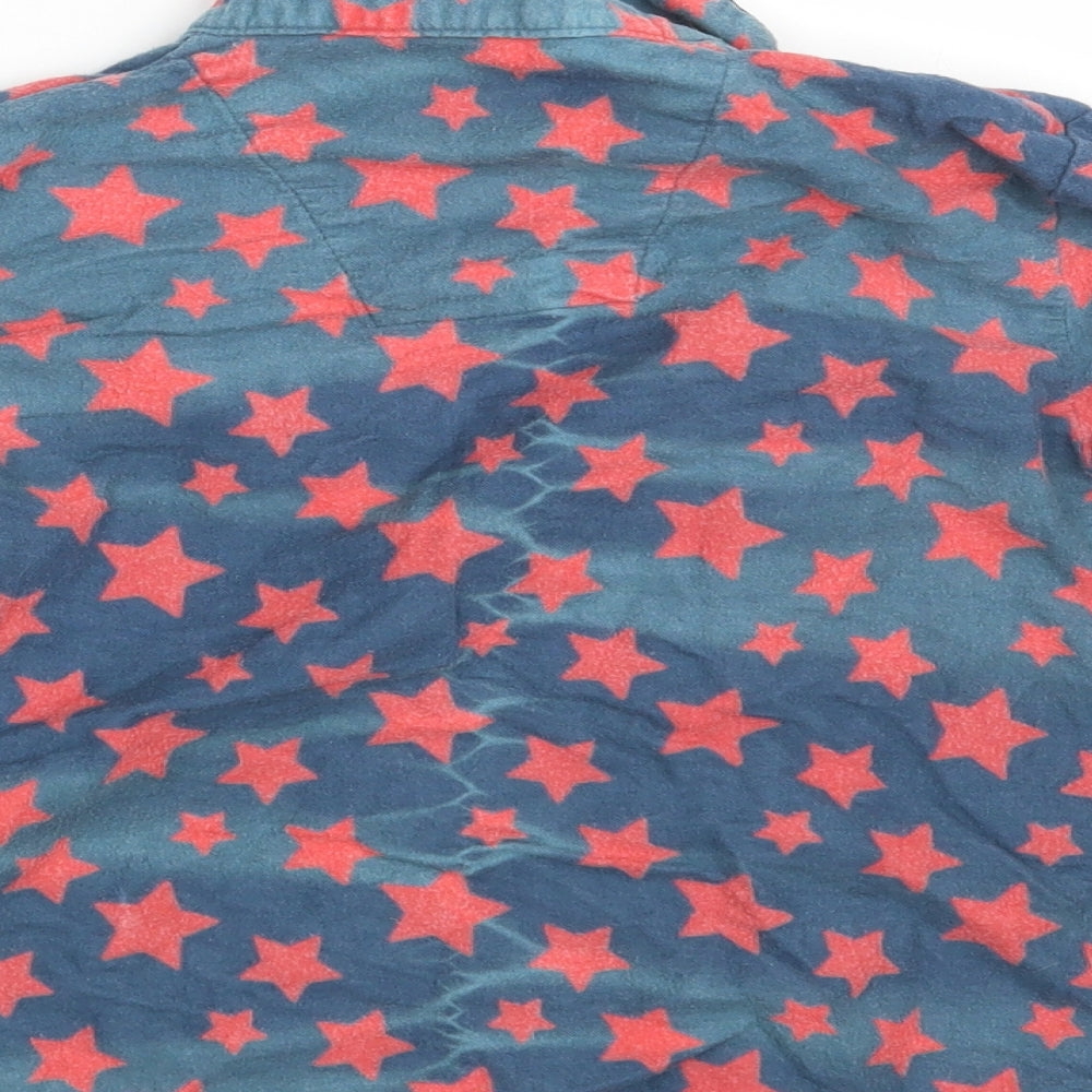 Primark Boys Blue Geometric   Pyjama Top Size 7-8 Years