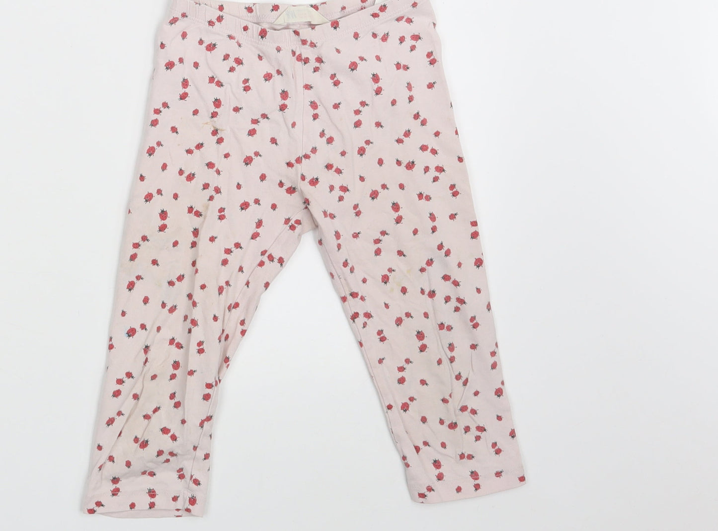 H&M Girls Pink Animal Print  Cut-Off Shorts Size 6-7 Years - Waist 18in; Inside  leg 11in